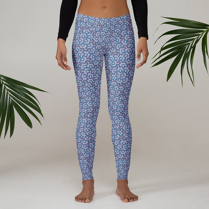 Leggings Geometric Pattern – Scales Lavender - symbolika