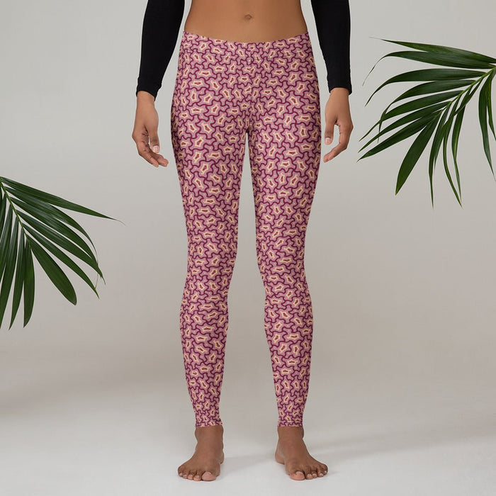 Leggings Geometric Pattern – Xolo Antique Pink - symbolika