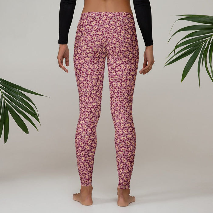 Leggings Geometric Pattern – Xolo Antique Pink - symbolika