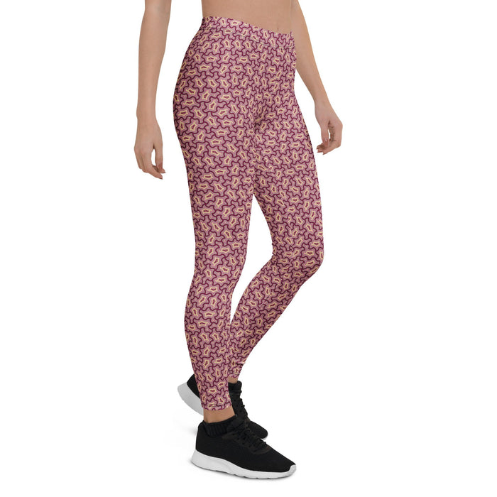 Leggings Geometric Pattern – Xolo Antique Pink - symbolika