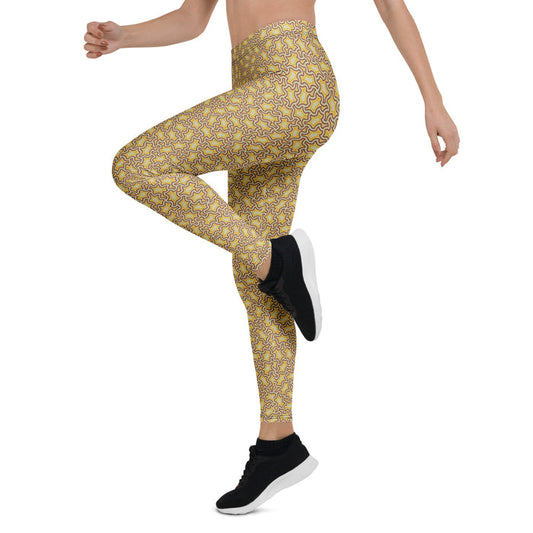Leggings Geometric Pattern – Xolo Lemon Lime - symbolika
