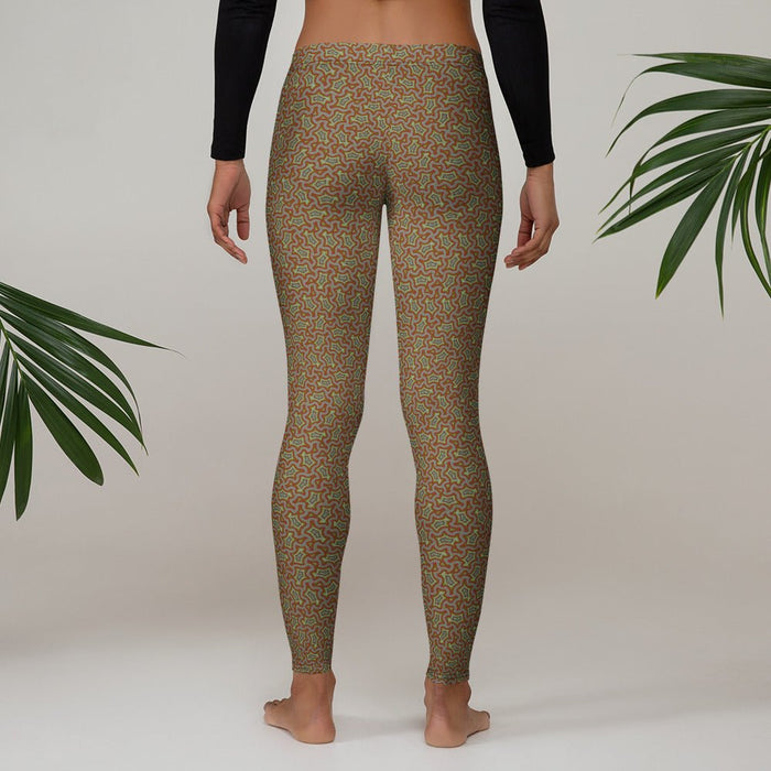 Leggings Geometric Pattern – Xolo Salmon - symbolika