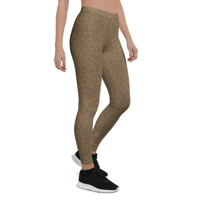 Leggings Geometric Pattern – Xolo Salmon - symbolika