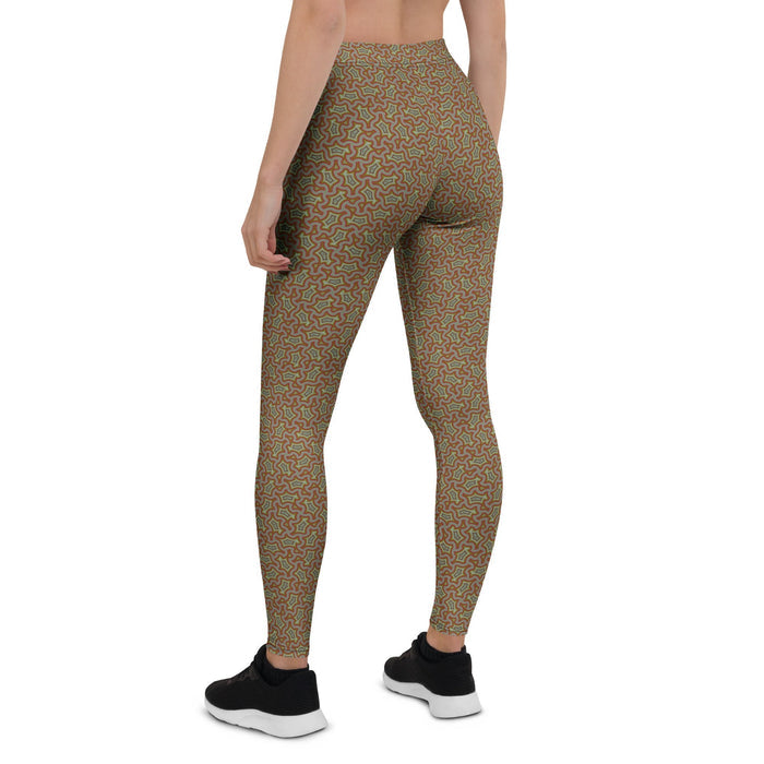 Leggings Geometric Pattern – Xolo Salmon - symbolika