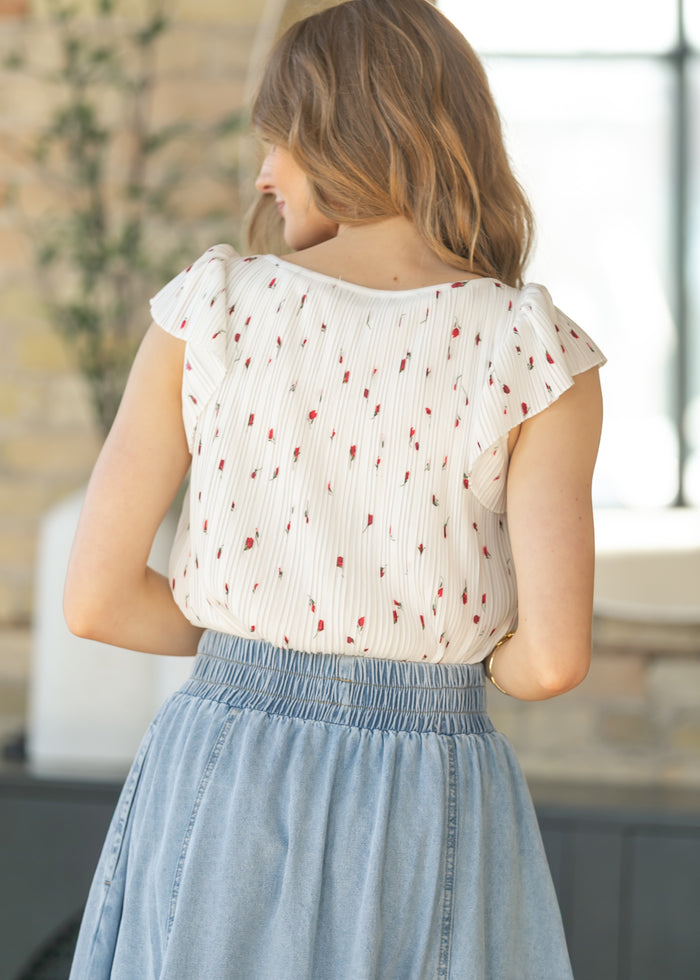 Light Wash Denim A-Line Maxi Skirt FF Skirts