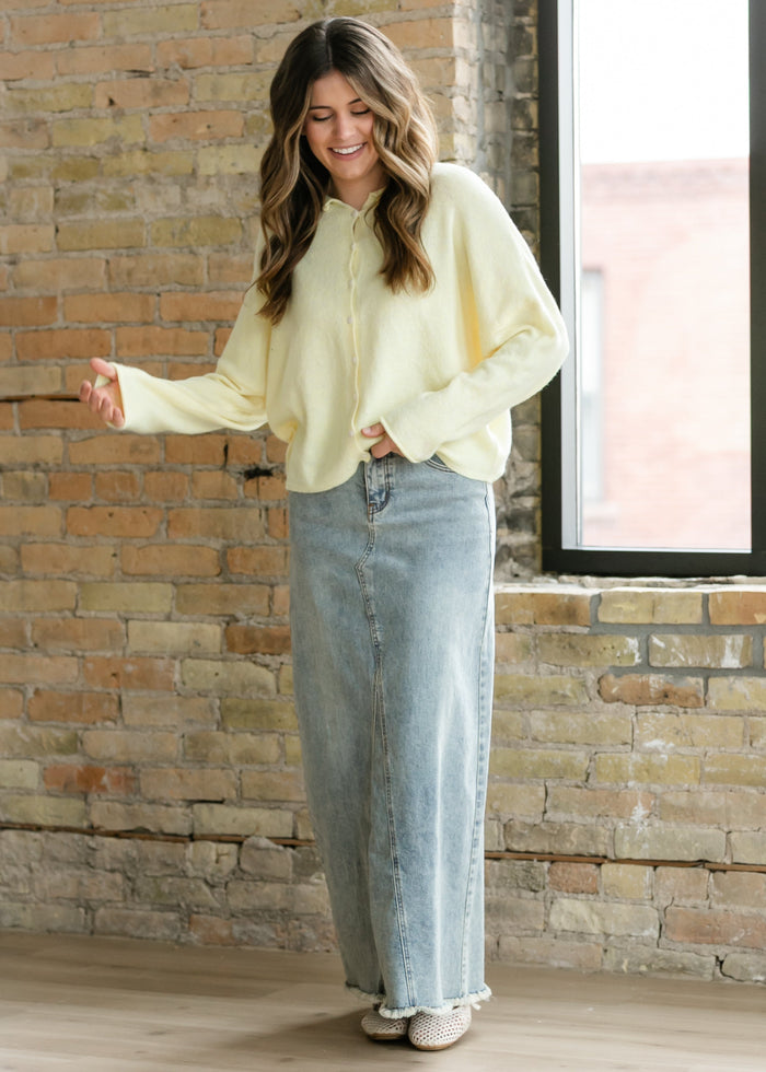 Lightweight Button Up Knit Cardigan FF Layering Essentials