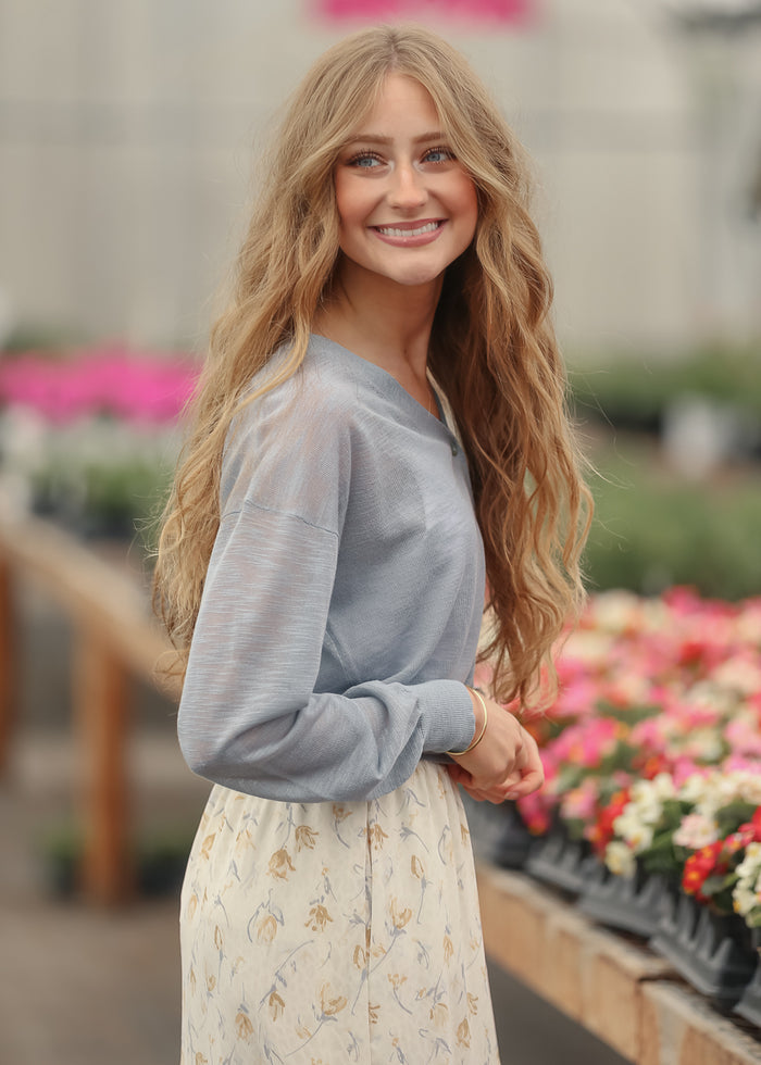 Lightweight V Neck Cardigan
