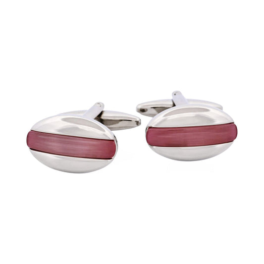 Lilac Cat's Eye Oval Cufflinks