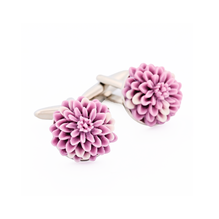 Lilac Flower Cufflinks