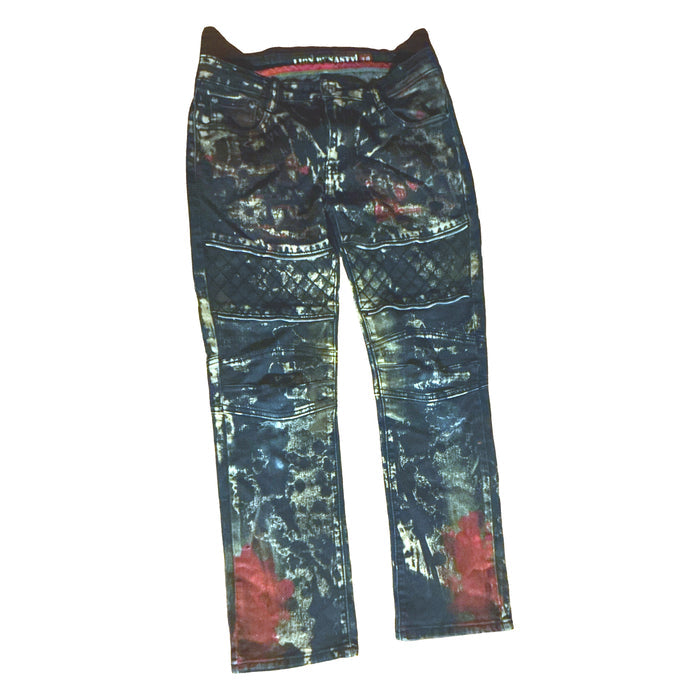 Lion Dynasty boys moto jeans front