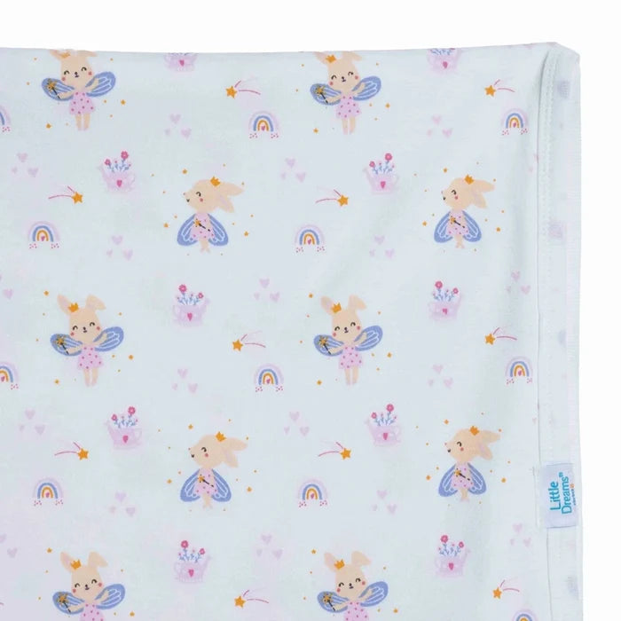 Little Dreams Girls Cotton Jersey Blankets - Ecru Ecru - ebebek