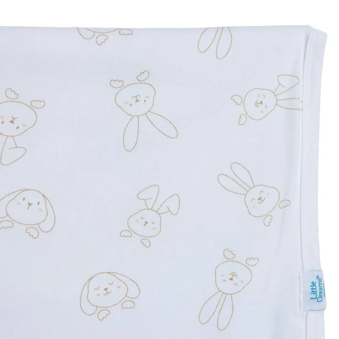 Little Dreams Girls Cotton Jersey Blankets - Ecru Ecru - ebebek