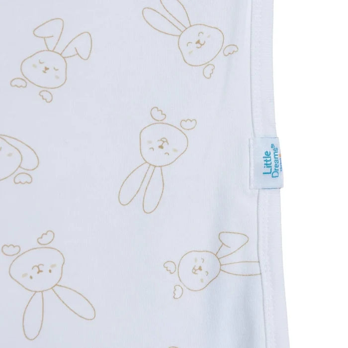 Little Dreams Girls Cotton Jersey Blankets - Ecru Ecru - ebebek