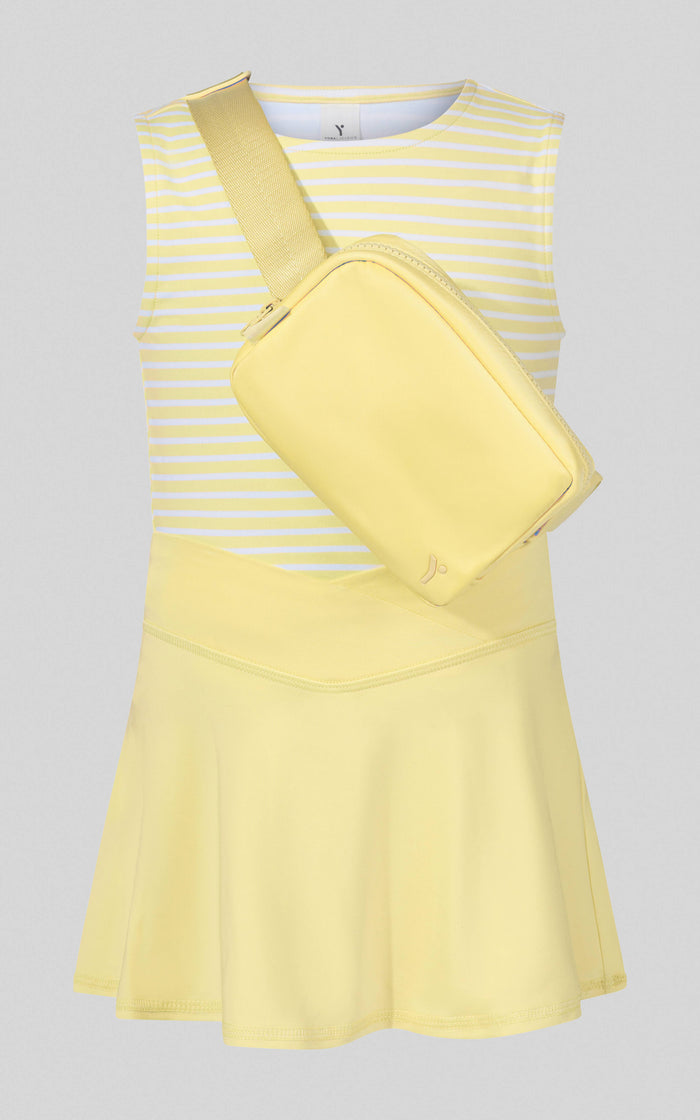Little Girls Tank, Crossover Skort, Fanny bag Set - Ocean Spalsh