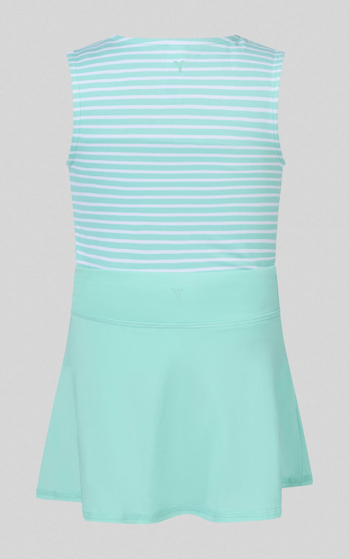 Little Girls Tank, Crossover Skort, Fanny bag Set - Ocean Spalsh