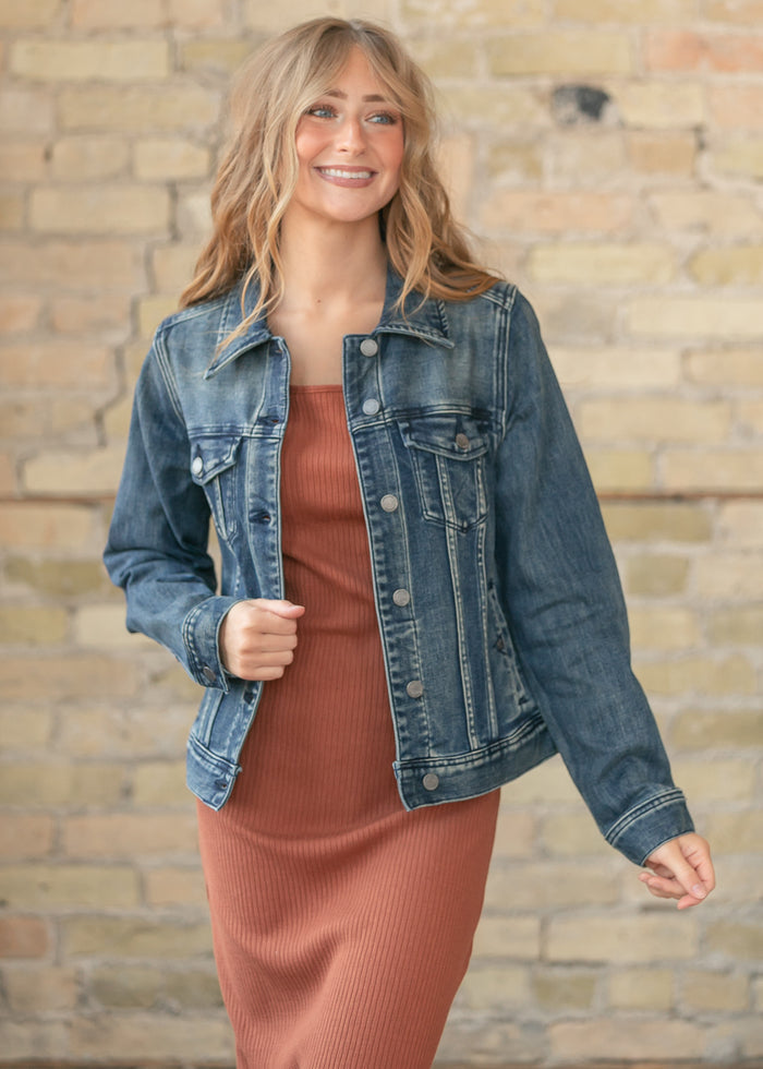 LIVERPOOL® Classic Dark Wash Jean Jacket FF Layering Essentials