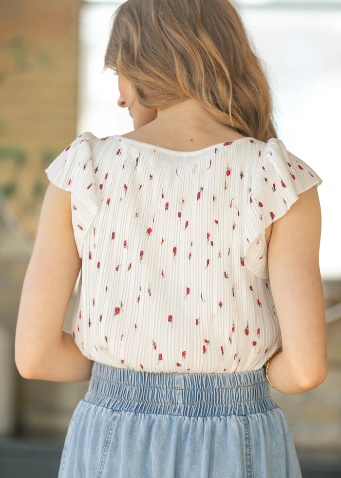 LIVERPOOL® Flutter Sleeve Boat Neck Top FF Tops