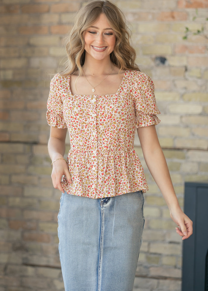 LIVERPOOL® Half Sleeve Square Neck Top - FINAL SALE FF Tops