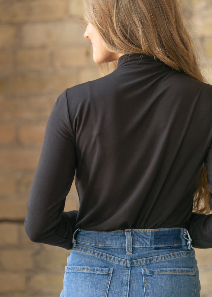 LIVERPOOL® Java Long Sleeve Mock Neck Knit Top FF Tops