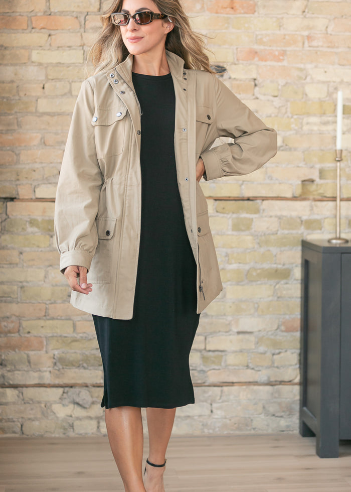 LIVERPOOL® Khaki Utility Jacket FF Layering Essentials
