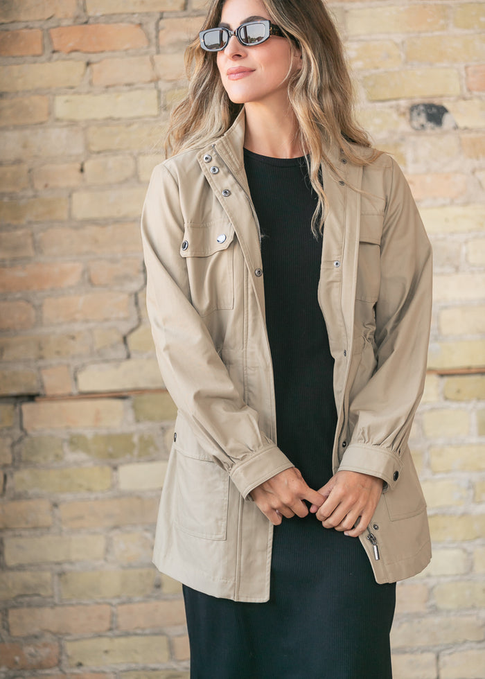LIVERPOOL® Khaki Utility Jacket FF Layering Essentials