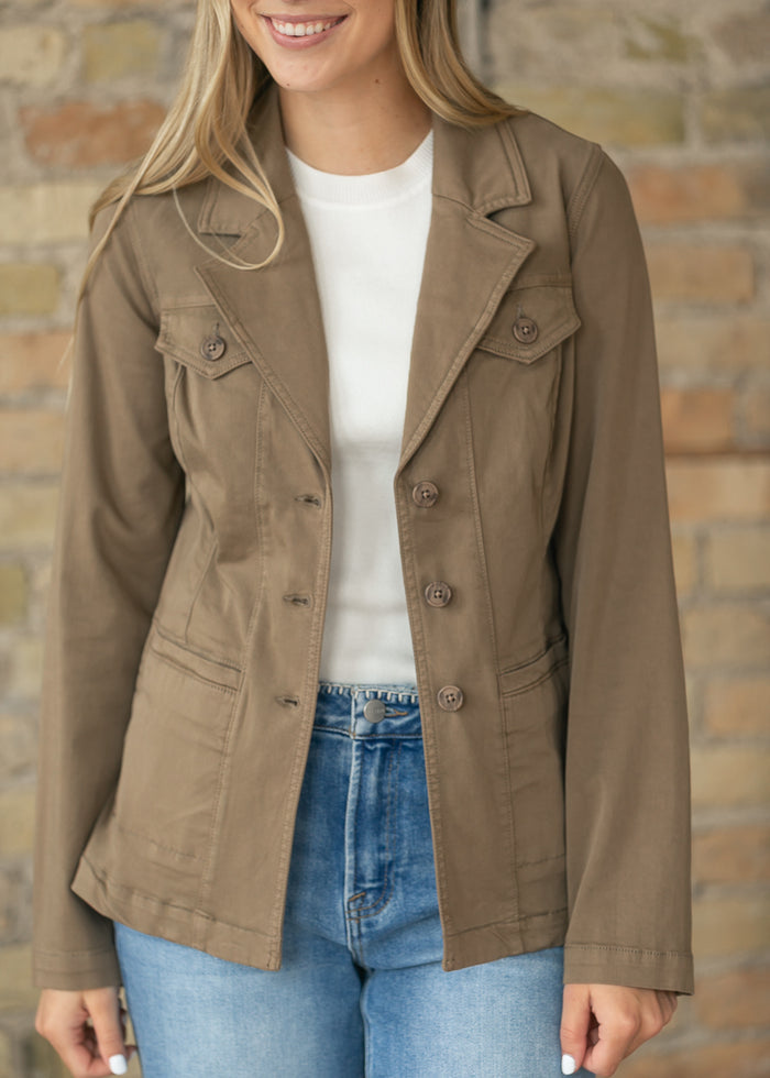 LIVERPOOL® Oak Brown Everyday Blazer FF Layering Essentials