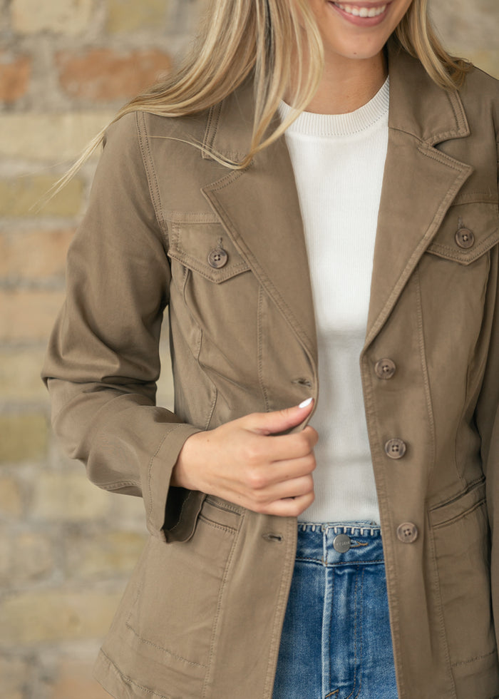 LIVERPOOL® Oak Brown Everyday Blazer FF Layering Essentials