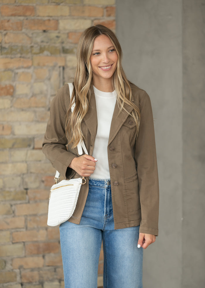 LIVERPOOL® Oak Brown Everyday Blazer FF Layering Essentials