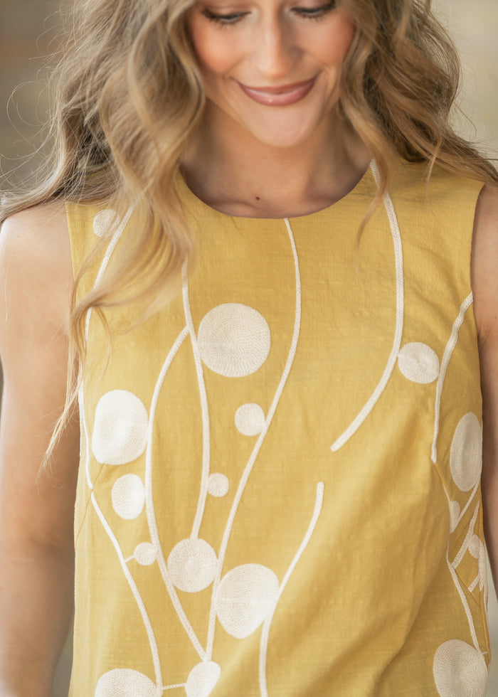 LIVERPOOL® Sleeveless Button Back Woven Top - FINAL SALE FF Tops