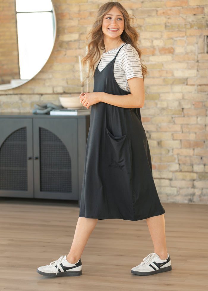 Lolo Black Racerback Midi Dress IC Dresses