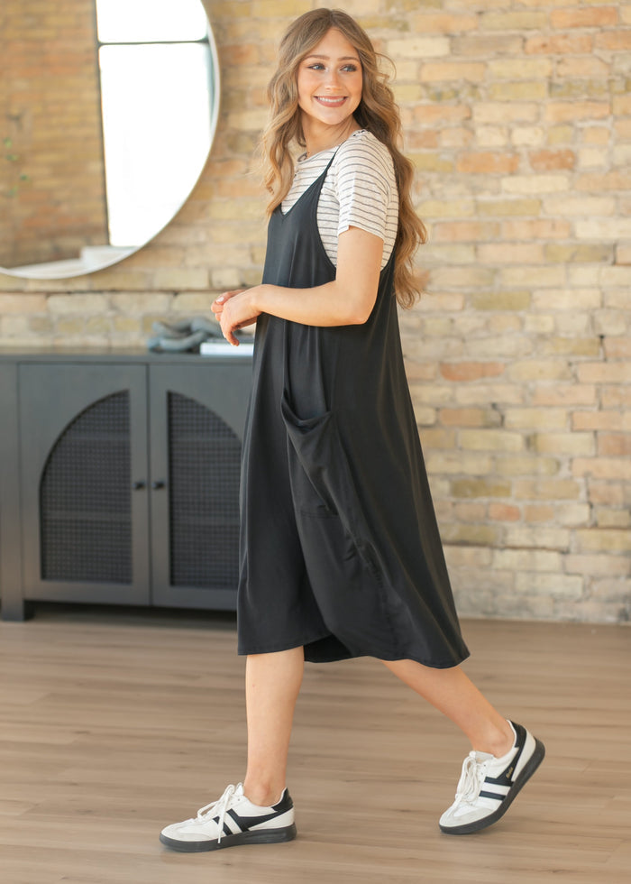 Lolo Black Racerback Midi Dress IC Dresses