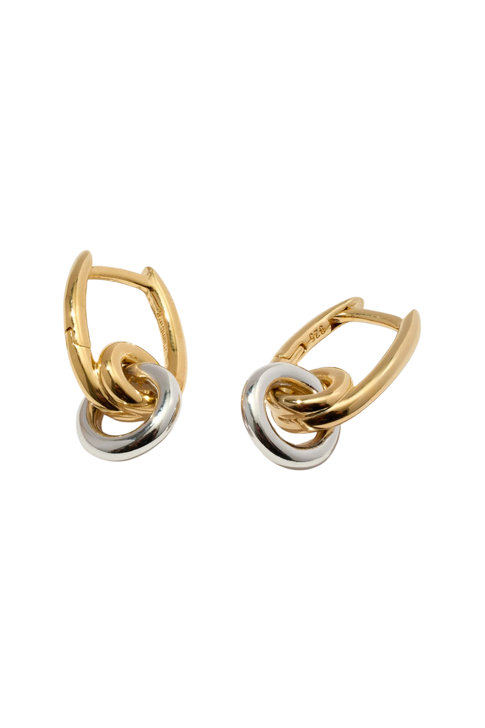 Otiumberg Loop Drop Hoop Earrings in mixed metal