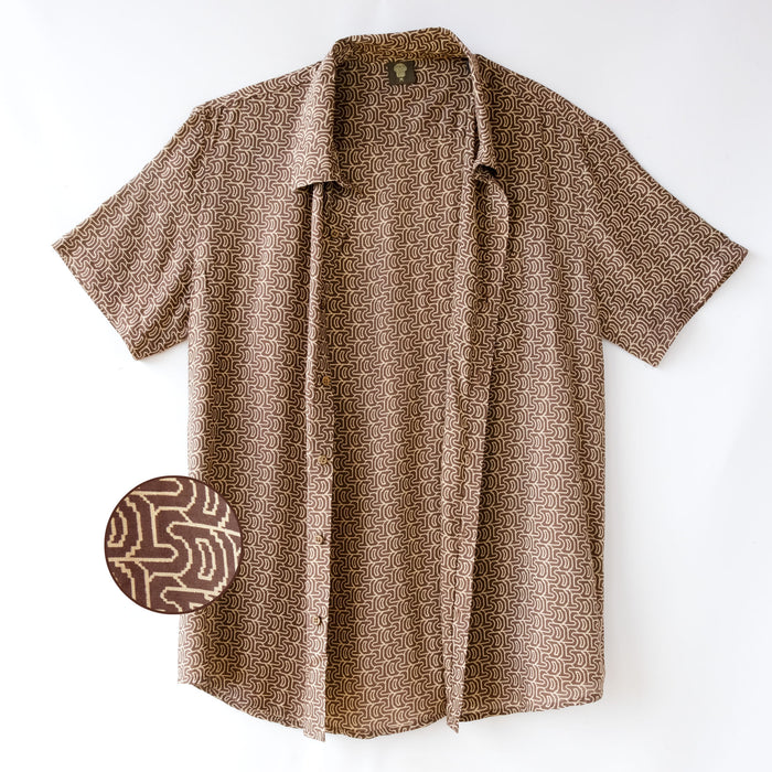 LSD DISCHARGE Half Sleeve Button Up Shirt - symbolika
