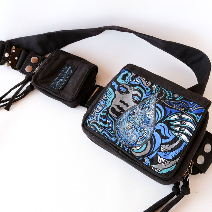 LSD Drop Belt Bag — Jimi Hendrix Tessellation Art - Sacred Geometry Design Detail by Symbolika