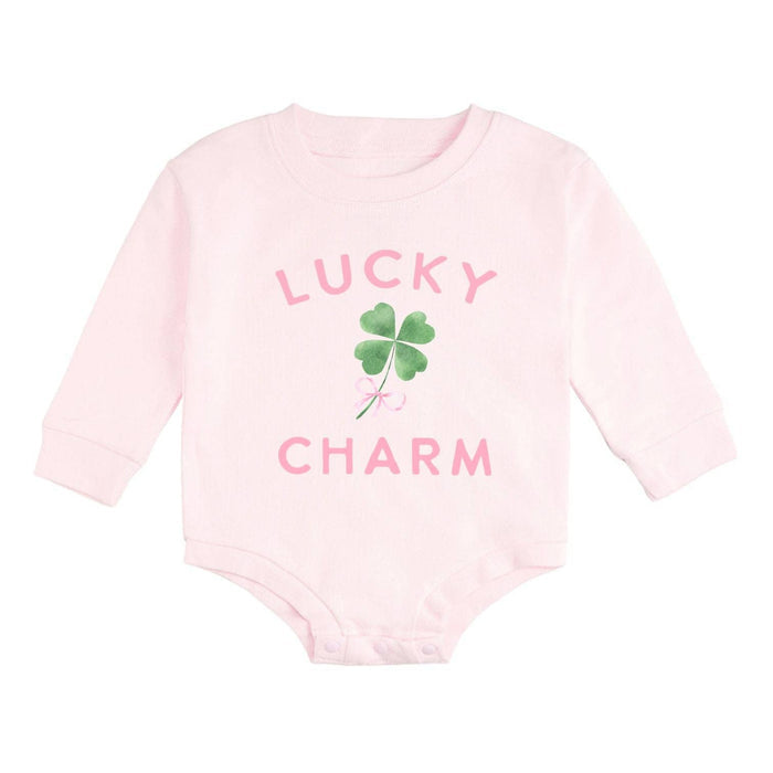 Lucky Charm St. Patrick's Day Long Sleeve Romper - Baby
