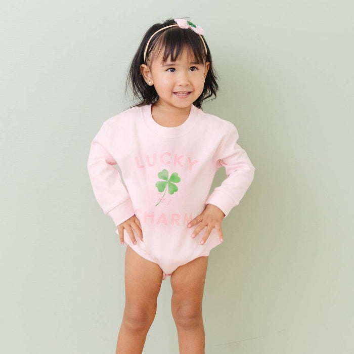 Lucky Charm St. Patrick's Day Long Sleeve Romper - Baby