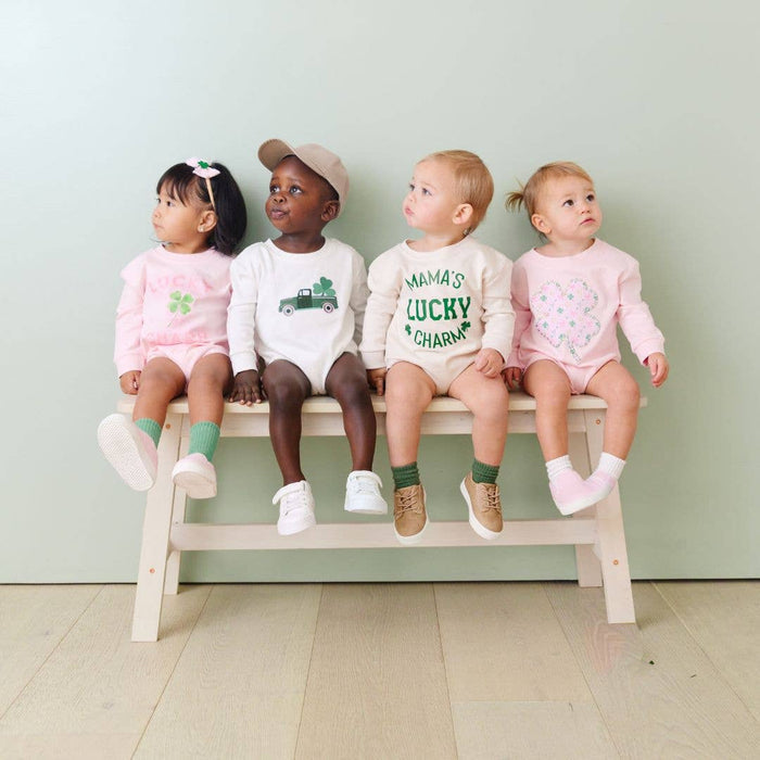 Lucky Charm St. Patrick's Day Long Sleeve Romper - Baby