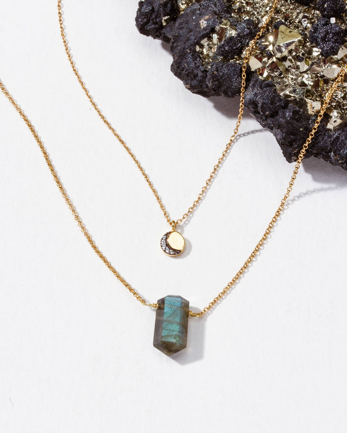 Luna Norte - Luz de Luna Necklace Set- Labradorite