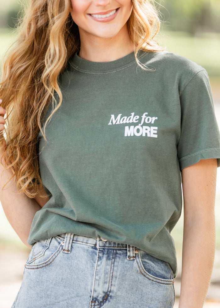 Made for More Christian Graphic T-shirt FF Tops