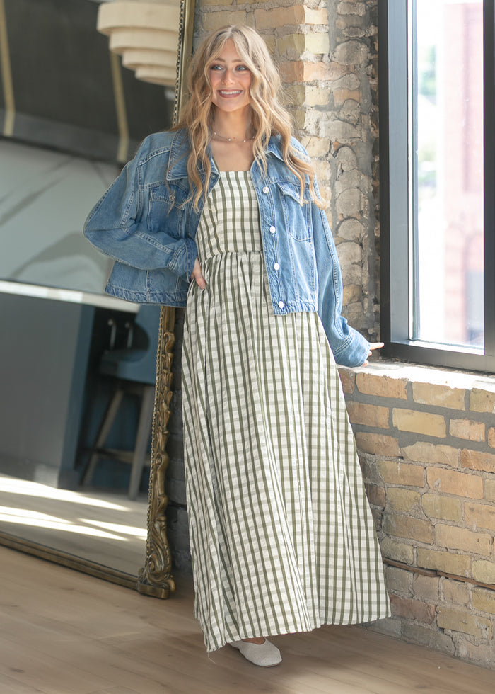 Marquee Sweet Pea Gingham Maxi Dress FF Dresses