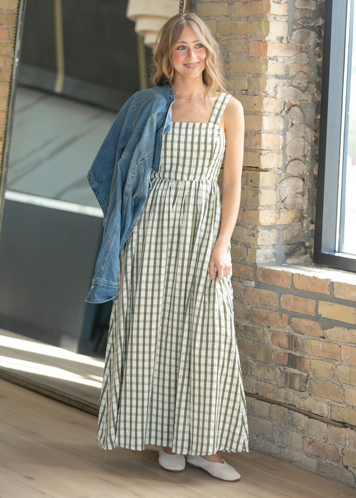 Marquee Sweet Pea Gingham Maxi Dress FF Dresses
