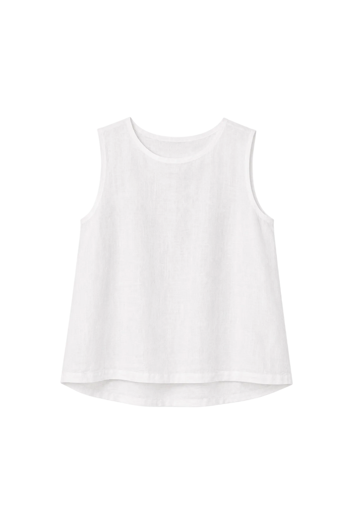 Velvet Maxine Linen Top in black