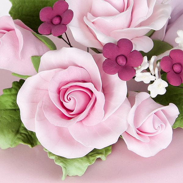 Medium Garden Rose Toppers - Pink
