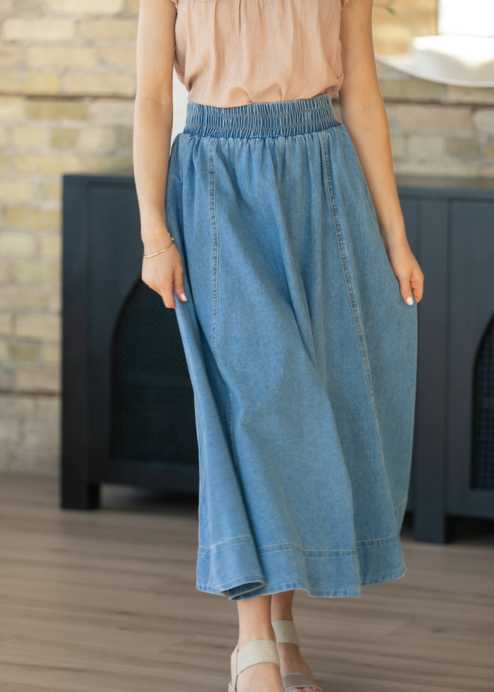 Denim A-Line Maxi Skirt IC Skirts