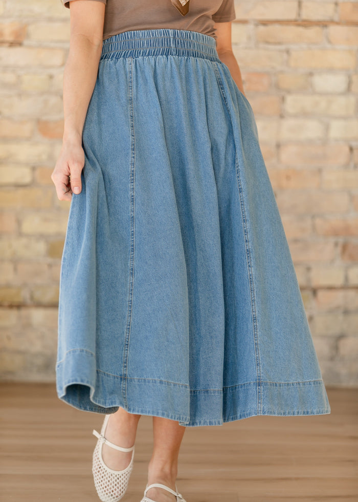 Denim A-Line Maxi Skirt IC Skirts