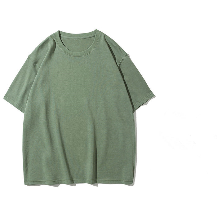 Mens Oversized Short Sleeve Solid Color T-shirt Green