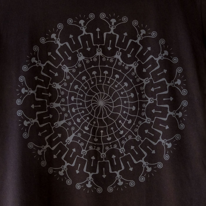 Men's Psychedelic Mushroom Mandala T-Shirt - Glow In Dark - symbolika