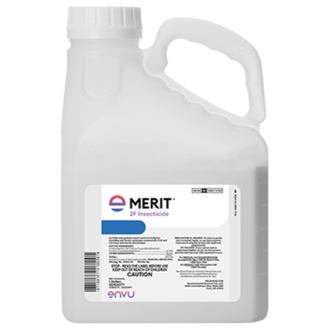 Merit 2F Imidacloprid Insecticide, 1 Gallon bottle for turfgrass, fruit and nut trees, interiors, ornamentals.