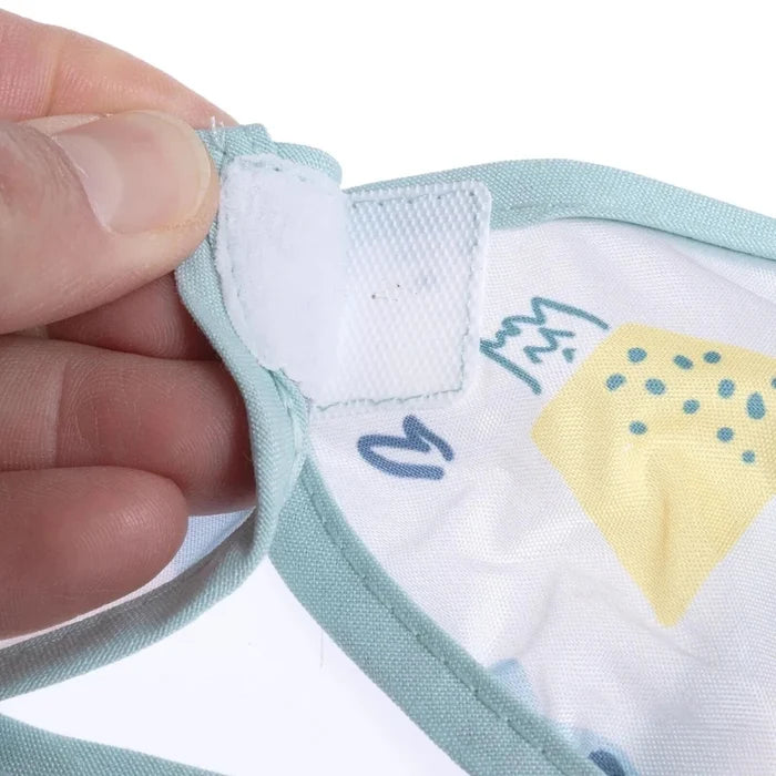 Messy Duck Long Sleeve Baby Coverall Bib - Dinosaur - ebebek