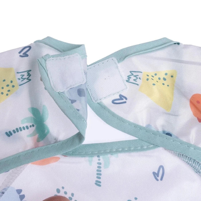 Messy Duck Long Sleeve Baby Coverall Bib - Dinosaur - ebebek